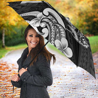 Hawaiian Manta Rays Umbrella Tribal Hibiscus Polynesian Tattoos Black Color LT03 - Polynesian Pride