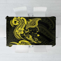 Hawaiian Manta Rays Tablecloth Tribal Hibiscus Polynesian Tattoos Yellow Color LT03 Yellow - Polynesian Pride