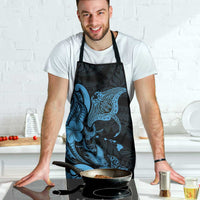Hawaiian Manta Rays Apron Tribal Hibiscus Polynesian Tattoos Blue Color LT03 - Polynesian Pride