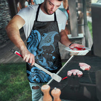 Hawaiian Manta Rays Apron Tribal Hibiscus Polynesian Tattoos Blue Color LT03 - Polynesian Pride