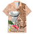 Guam Seal and Latte Stone With Ethnic Tapa Pattern Family Matching Summer Maxi Dress and Hawaiian Shirt Peach Fuzz Color LT03 Dad's Shirt - Short Sleeve Peach Fuzz - Polynesian Pride