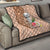 Guam Seal and Latte Stone With Ethnic Tapa Pattern Quilt Peach Fuzz Color LT03 - Polynesian Pride