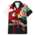 Personalised Tonga Emancipation Day Family Matching Mermaid Dress and Hawaiian Shirt Flag Map and Hibiscus Flower Ngatu Pattern LT03 Dad's Shirt - Short Sleeve Black - Polynesian Pride