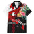 Personalised Tonga Emancipation Day Family Matching Off Shoulder Short Dress and Hawaiian Shirt Flag Map and Hibiscus Flower Ngatu Pattern LT03 Dad's Shirt - Short Sleeve Black - Polynesian Pride