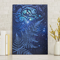New Zealand Matariki Canvas Wall Art Maori Pattern and Silver Fern LT03 Without Frame Blue - Polynesian Pride