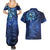 New Zealand Matariki Couples Matching Summer Maxi Dress and Hawaiian Shirt Maori Pattern and Silver Fern