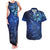 New Zealand Matariki Couples Matching Tank Maxi Dress and Hawaiian Shirt Maori Pattern and Silver Fern