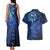 New Zealand Matariki Couples Matching Tank Maxi Dress and Hawaiian Shirt Maori Pattern and Silver Fern