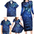 New Zealand Matariki Family Matching Long Sleeve Bodycon Dress and Hawaiian Shirt Maori Pattern and Silver Fern