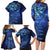 New Zealand Matariki Family Matching Long Sleeve Bodycon Dress and Hawaiian Shirt Maori Pattern and Silver Fern