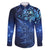 New Zealand Matariki Family Matching Off The Shoulder Long Sleeve Dress and Hawaiian Shirt Maori Pattern and Silver Fern