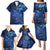 New Zealand Matariki Family Matching Puletasi and Hawaiian Shirt Maori Pattern and Silver Fern