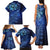 New Zealand Matariki Family Matching Tank Maxi Dress and Hawaiian Shirt Maori Pattern and Silver Fern