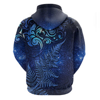 New Zealand Matariki Hoodie Maori Pattern and Silver Fern LT03 - Polynesian Pride