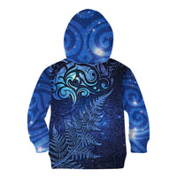 New Zealand Matariki Kid Hoodie Maori Pattern and Silver Fern LT03 - Polynesian Pride