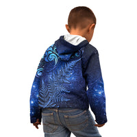 New Zealand Matariki Kid Hoodie Maori Pattern and Silver Fern LT03 - Polynesian Pride
