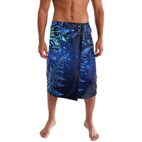 New Zealand Matariki Lavalava Maori Pattern and Silver Fern LT03 Blue - Polynesian Pride