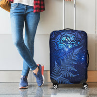 New Zealand Matariki Luggage Cover Maori Pattern and Silver Fern LT03 - Polynesian Pride