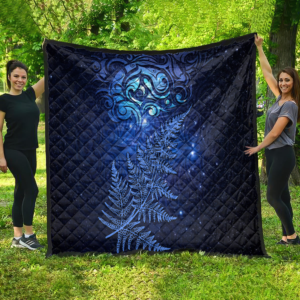New Zealand Matariki Quilt Maori Pattern and Silver Fern LT03 - Polynesian Pride