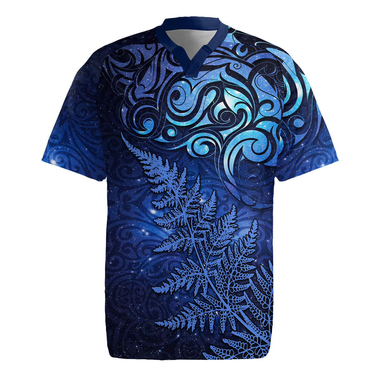 New Zealand Matariki Rugby Jersey Maori Pattern and Silver Fern