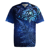 New Zealand Matariki Rugby Jersey Maori Pattern and Silver Fern LT03 Blue - Polynesian Pride