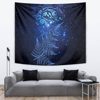 New Zealand Matariki Tapestry Maori Pattern and Silver Fern LT03 Blue - Polynesian Pride