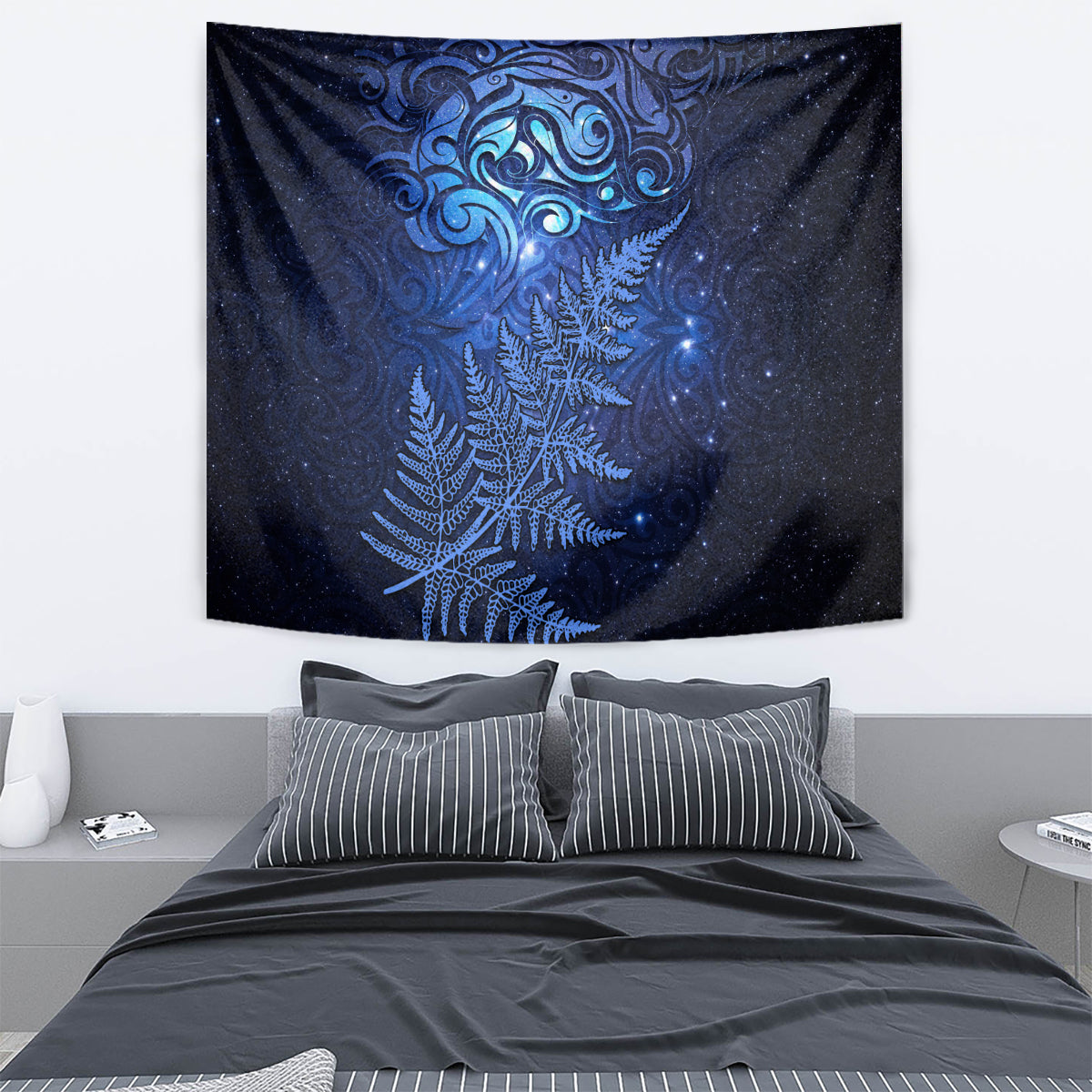 New Zealand Matariki Tapestry Maori Pattern and Silver Fern LT03 - Polynesian Pride