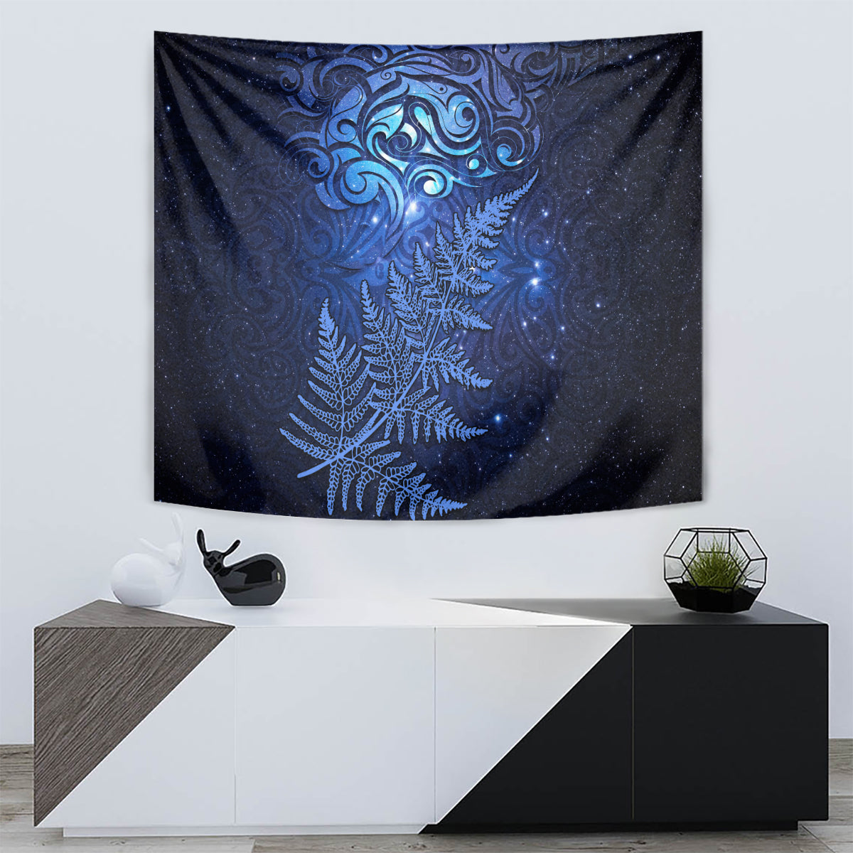 New Zealand Matariki Tapestry Maori Pattern and Silver Fern LT03 - Polynesian Pride