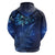 New Zealand Matariki Zip Hoodie Maori Pattern and Silver Fern