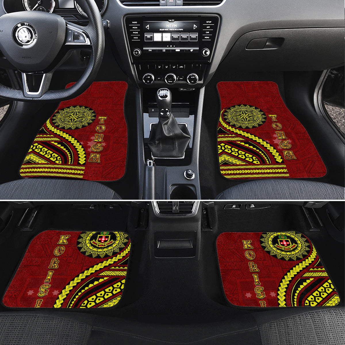 Kolisi Tonga Atele Car Mats Ngatu and Polynesian Pattern