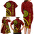 Kolisi Tonga Atele Family Matching Long Sleeve Bodycon Dress and Hawaiian Shirt Ngatu and Polynesian Pattern