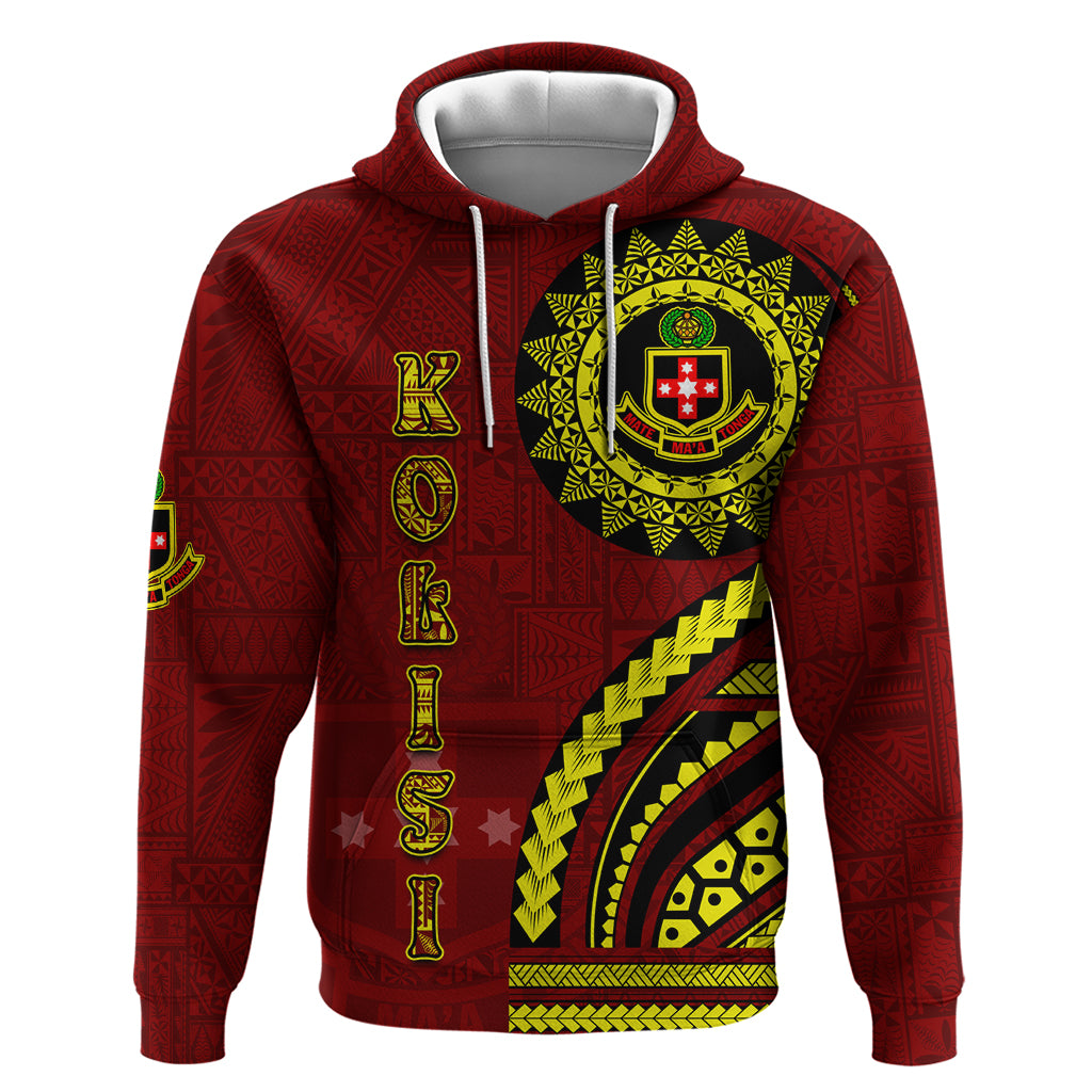 Kolisi Tonga Atele Hoodie Ngatu and Polynesian Pattern LT03 Pullover Hoodie Red - Polynesian Pride