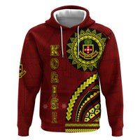 Kolisi Tonga Atele Hoodie Ngatu and Polynesian Pattern LT03 Pullover Hoodie Red - Polynesian Pride