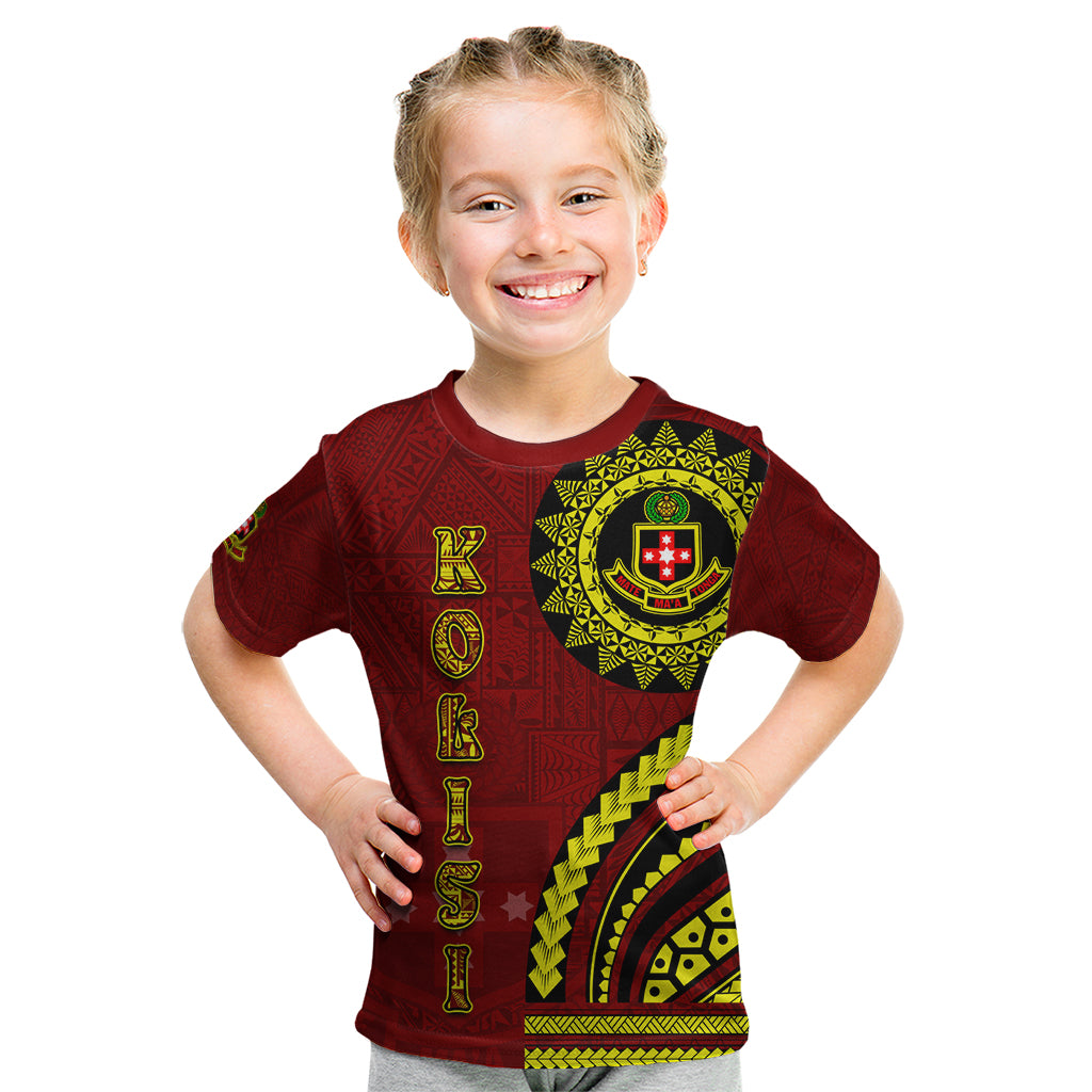 Kolisi Tonga Atele Kid T Shirt Ngatu and Polynesian Pattern