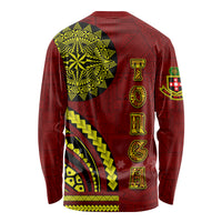 Kolisi Tonga Atele Long Sleeve Shirt Ngatu and Polynesian Pattern LT03 - Polynesian Pride