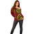 Kolisi Tonga Atele Off Shoulder Sweater Ngatu and Polynesian Pattern