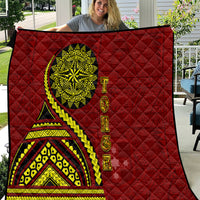 Kolisi Tonga Atele Quilt Ngatu and Polynesian Pattern LT03 Red - Polynesian Pride