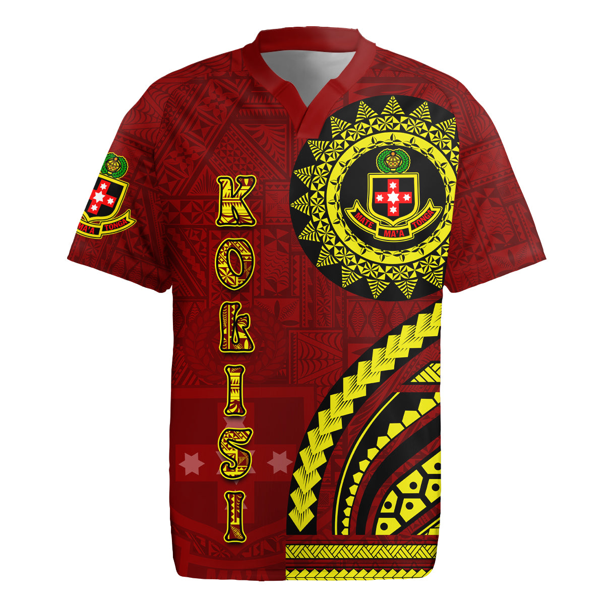 Kolisi Tonga Atele Rugby Jersey Ngatu and Polynesian Pattern