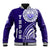 Tupou College Toloa Baseball Jacket Ngatu and Polynesian Pattern