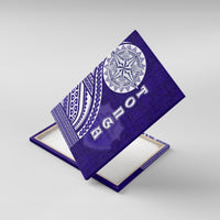 Tupou College Toloa Canvas Wall Art Ngatu and Polynesian Pattern LT03 With Frame Blue - Polynesian Pride