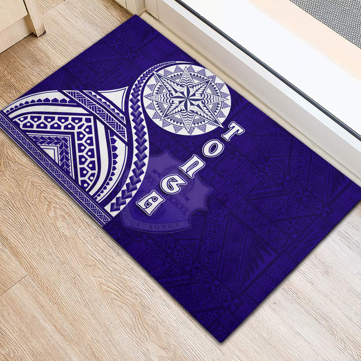 Tupou College Toloa Rubber Doormat Ngatu and Polynesian Pattern LT03 - Polynesian Pride
