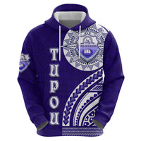 Tupou College Toloa Zip Hoodie Ngatu and Polynesian Pattern LT03 - Polynesian Pride