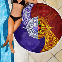 Kolisi Tonga Atele and Tupou College Toloa Beach Blanket Ngatu and Polynesian Spiral Pattern LT03 - Polynesian Pride