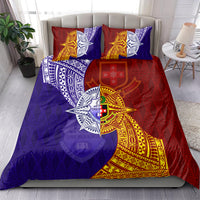 Kolisi Tonga Atele and Tupou College Toloa Bedding Set Ngatu and Polynesian Spiral Pattern LT03 - Polynesian Pride