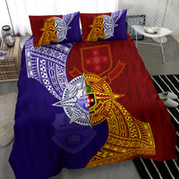 Kolisi Tonga Atele and Tupou College Toloa Bedding Set Ngatu and Polynesian Spiral Pattern LT03 - Polynesian Pride