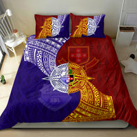 Kolisi Tonga Atele and Tupou College Toloa Bedding Set Ngatu and Polynesian Spiral Pattern LT03 - Polynesian Pride