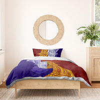 Kolisi Tonga Atele and Tupou College Toloa Bedding Set Ngatu and Polynesian Spiral Pattern LT03 - Polynesian Pride