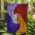 Kolisi Tonga Atele and Tupou College Toloa Garden Flag Ngatu and Polynesian Spiral Pattern