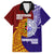 Kolisi Tonga Atele and Tupou College Toloa Hawaiian Shirt Ngatu and Polynesian Spiral Pattern