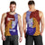 Kolisi Tonga Atele and Tupou College Toloa Men Tank Top Ngatu and Polynesian Spiral Pattern